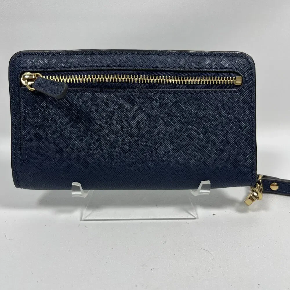 MICHAEL KORS Wallet Jet Set Travel Saffiano Leather Smartphone Wristlet Blue